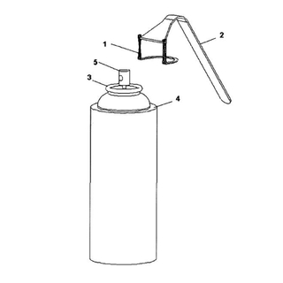 aerosol can spray actuating lever