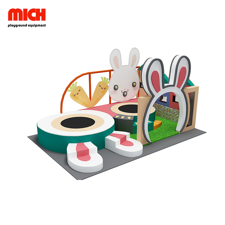 Mignon ensemble de trampoline rond intérieure