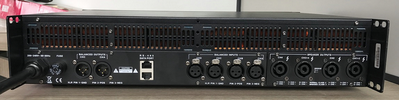 Amplificador de potencia de audio DSP digital de 4 canales Sanway con pantalla táctil DP10Q