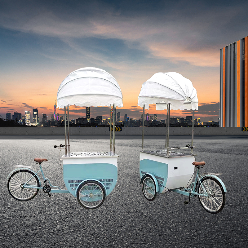 High Efficiency Ice Cream Cart / Cart For Ice Cream / Push Cart Ice Cream for sale