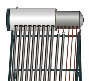 Tubo de vacío presurizado de acero galvanizado Calentador de agua solar (SPP)