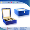 mdf board wood wine fancy glass packaging box with transparent cover lid