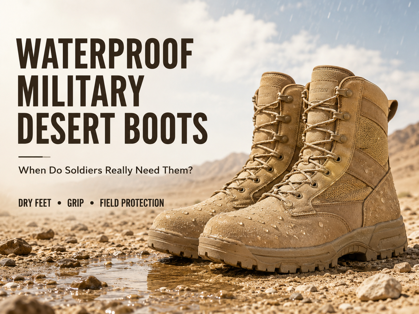 Botas militares impermeables del desierto: ¿Cuándo las necesitan realmente los soldados?