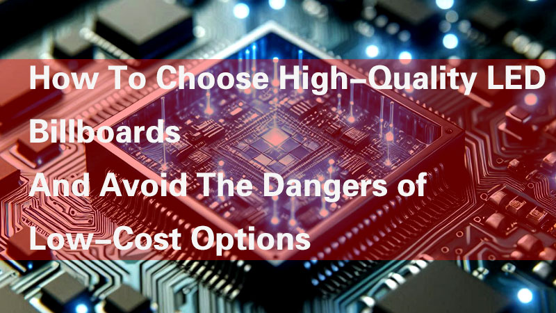 Cómo elegir vallas publicitarias LED de alta calidad y evitar los peligros de las opciones de bajo costo