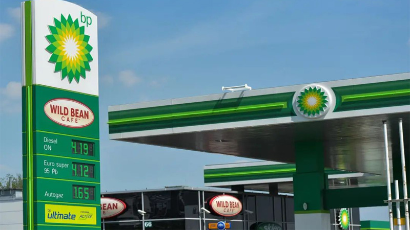 Señales LED de precio de combustible de gasolinera BP