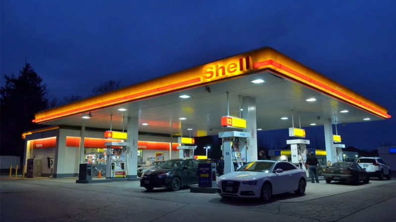 Digitale elektronische LED-Preisschilder für Shell-Tankstellen