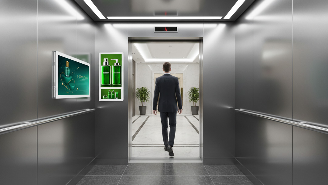 Liberando audiencias cautivas: cómo la señalización digital para ascensores de Adhaiwell convierte los ascensores en máquinas de ingresos