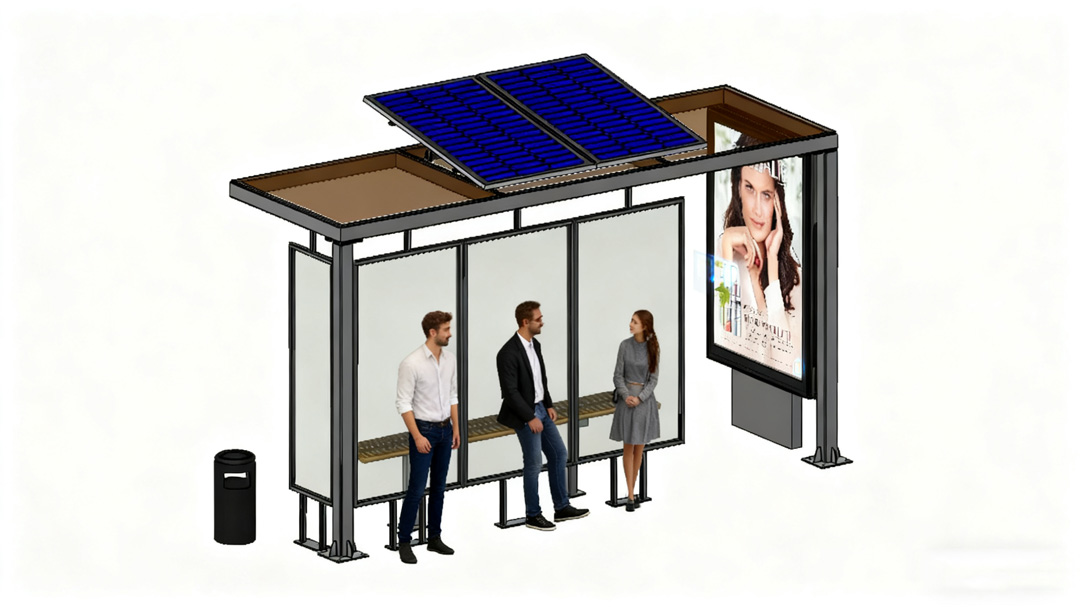 Parada de autobús ligero de la ciudad