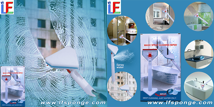 Brosse de nettoyage pour la salle de bain magie pulv&eacute;ris&eacute;e Essuieur de nettoyage