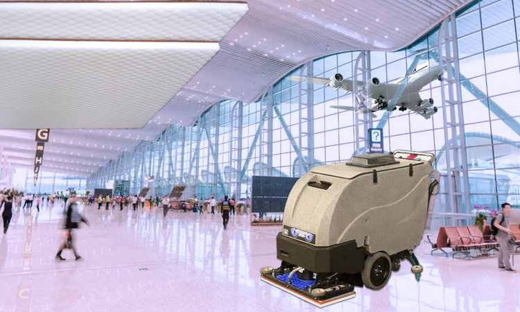 Square Melamine Floor Pad for Airport Lounge Floor Cleaning and Stain Removal Compatible with Square Oscillating Floor Scrubbers