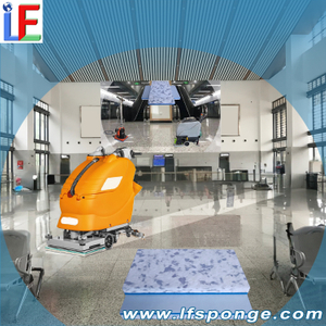 High-Speed Rail/Railway Station Waiting Hall Floor Cleaning Fleece Combo Melamine Rectangular Pad 