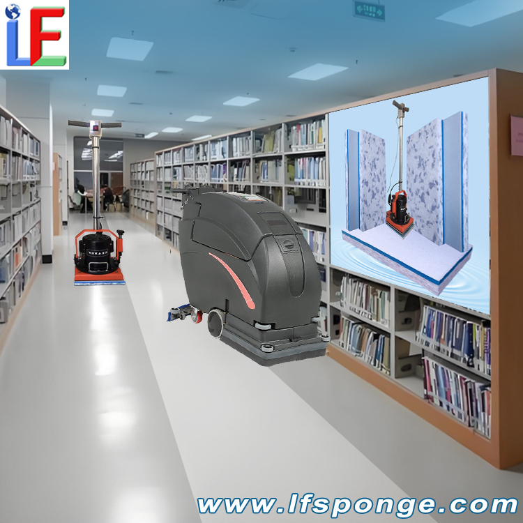 Library Floor Cleaning Fleece Combo Melamine Rectangular Pad