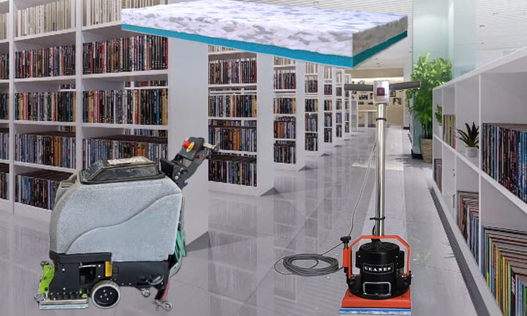 Dust Accumulation Cleaning Scrubber Pad for Floors Around Library Bookshelves - Fleece Fabric Composite Combo Melamine Rectangular Floor Pad.jpg