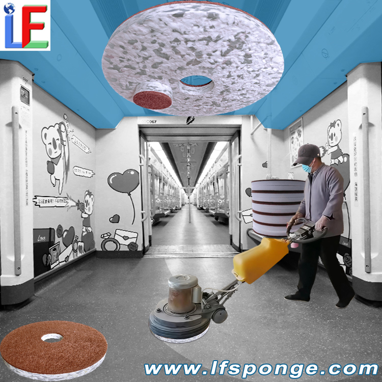 Subway Car Floor Cleaning Combo Melamine Pad - Solve High-Frequency Stains & Passenger Safety Pain Points