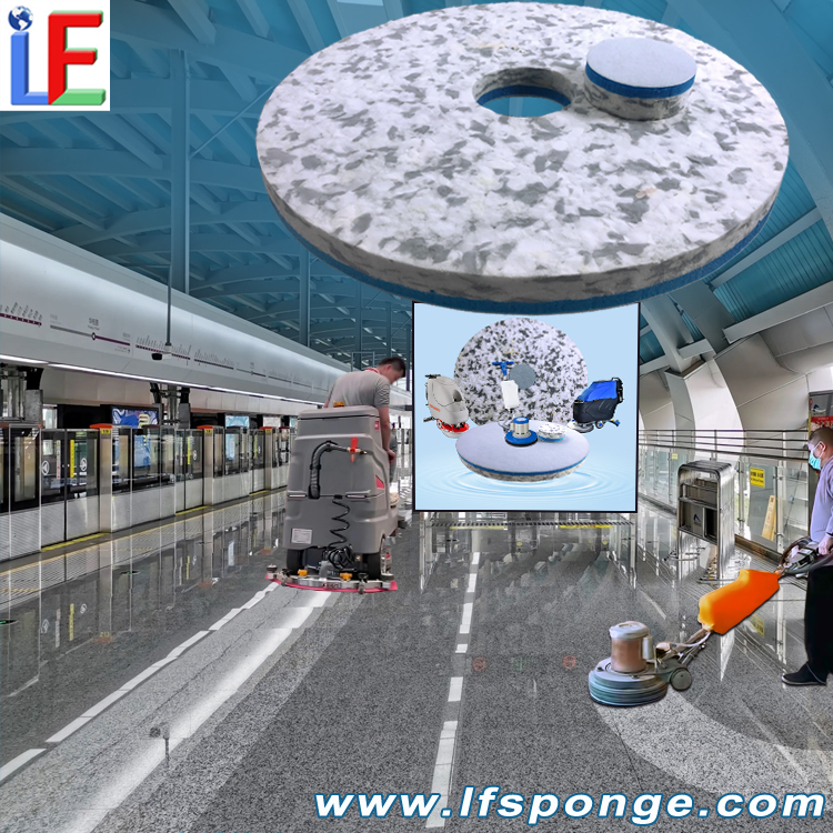 Subway Platform & Waiting Area Cleaning Fleece Combo Melamine Floor Pad