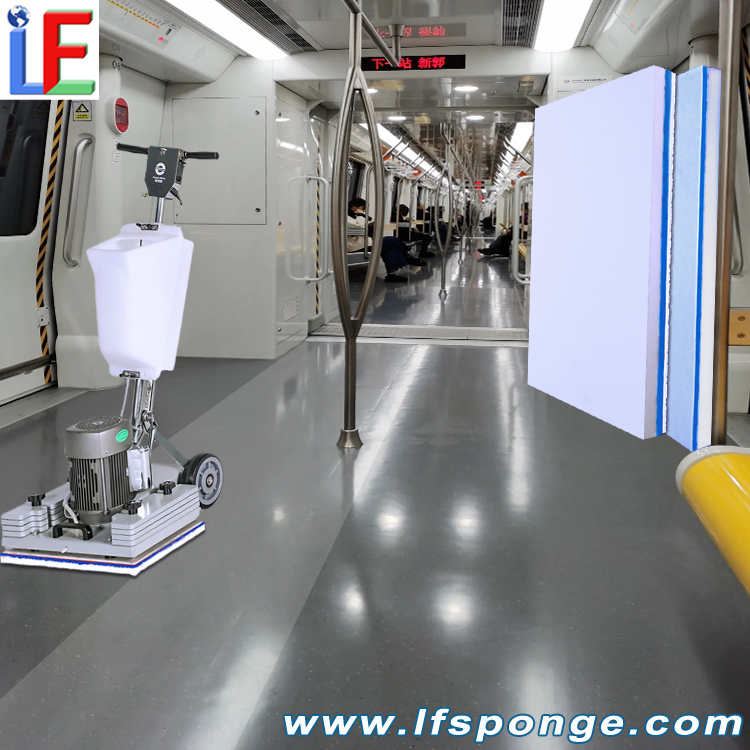 Metro Car Floor Cleaning Fleece Melamine Square Floor Pad