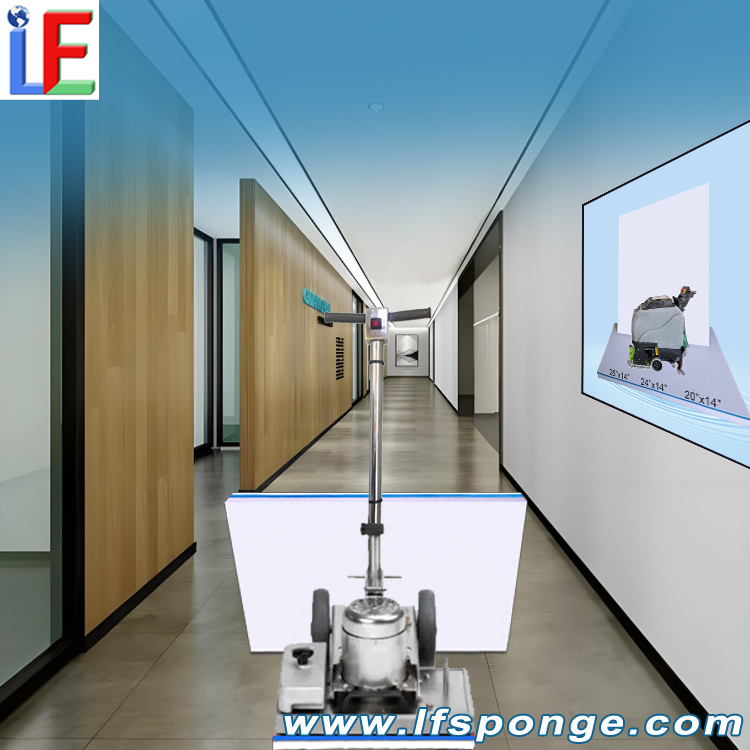 Corridor Floor Cleaning Fleece Melamine Square Pad