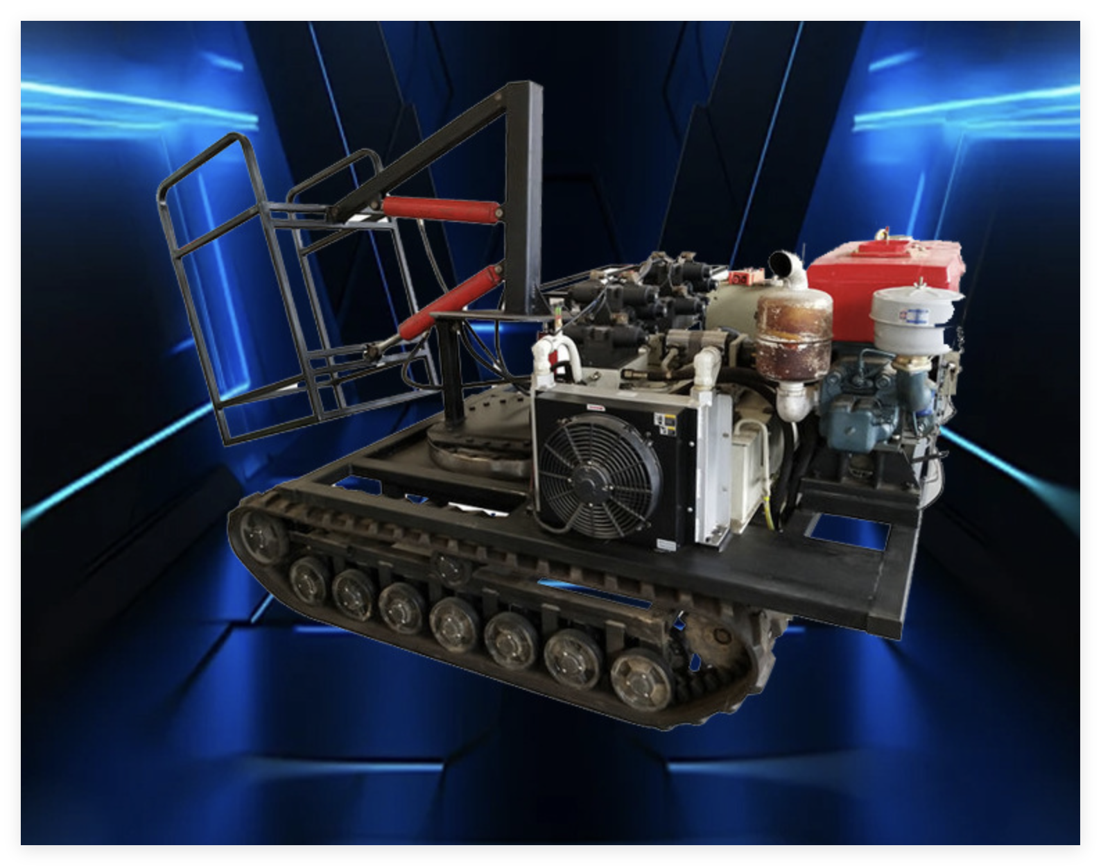 The Toothed Rubber Track Chassis Is An Electric Off-road Chassis Capable of Carrying People