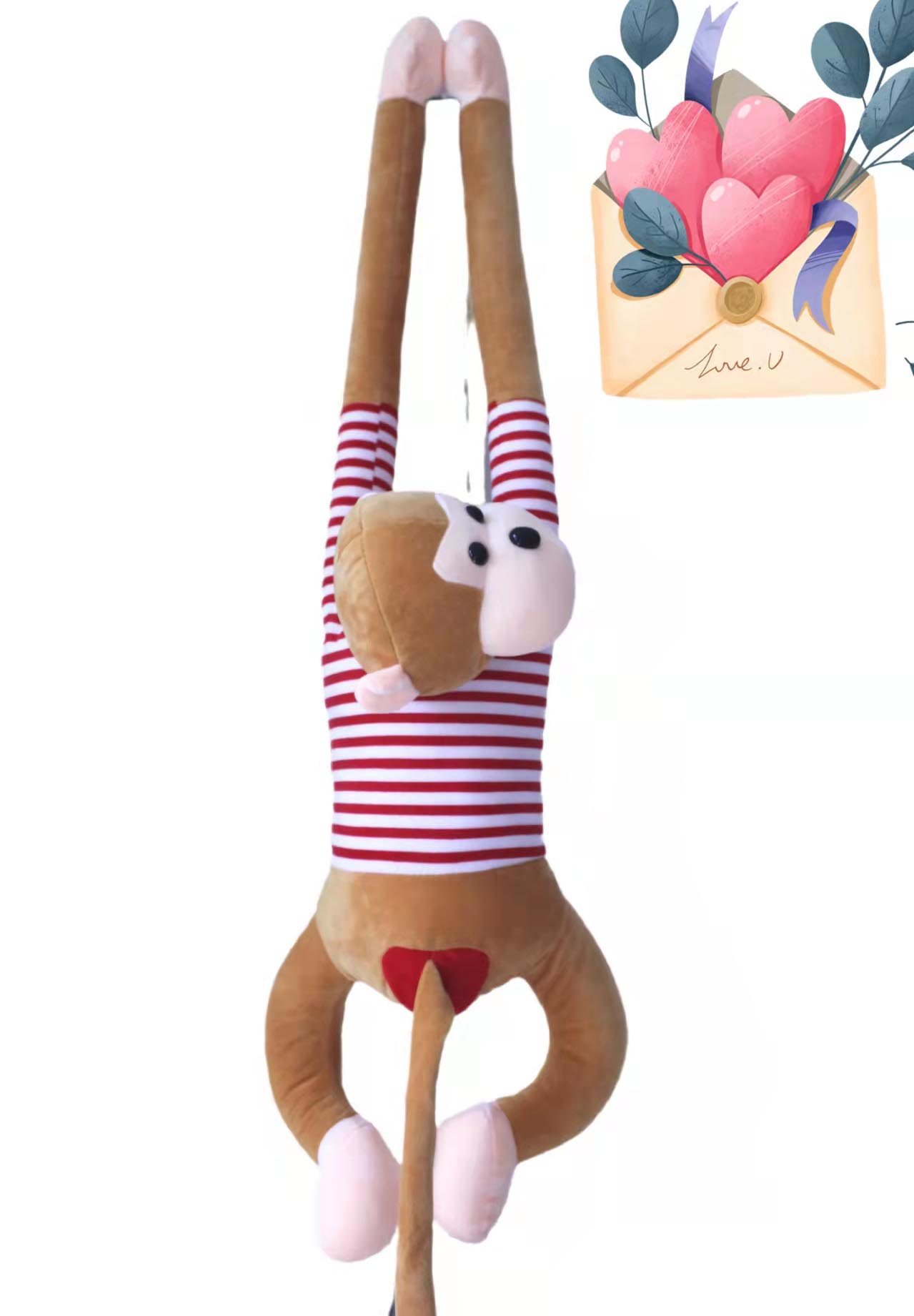 Long Arm Monkey，Plush Doll，Doll，Throw Pillow，Cartoon Throw Pillow