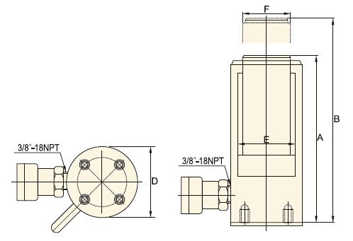 aluminum hydraulic cylinder jack