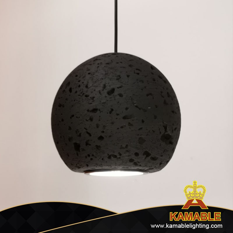 Современный темно-серый декоративный светодиодный круглый черный шариковый подвесной светильник для выставочного зала (KAH8908 / F)