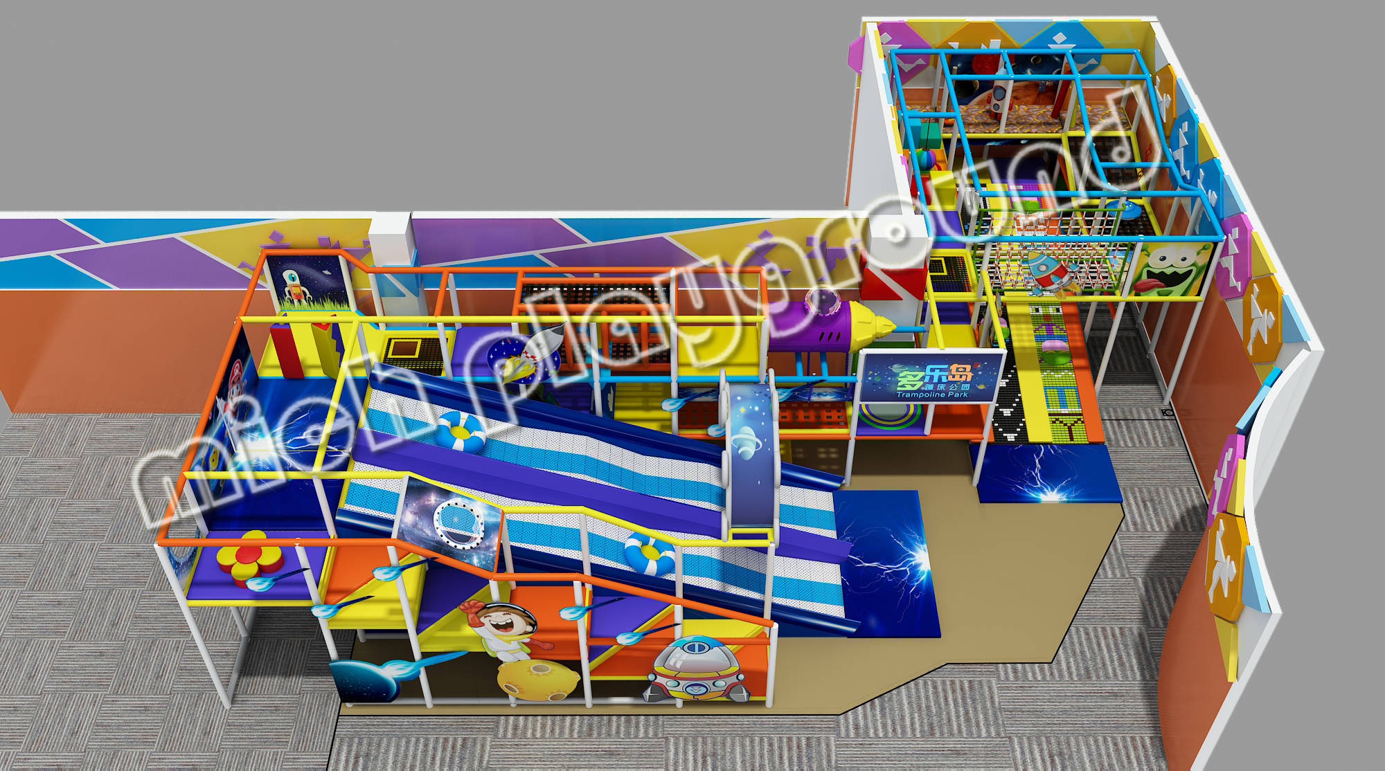 Mich Neues Design Donut Slide Indoor Spielplatz Set