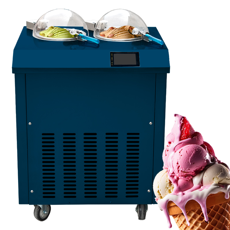 commercial soft serve ice cream machine making/ ice cream vending machine