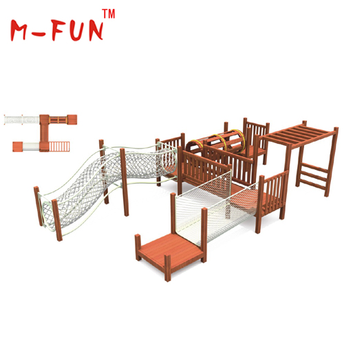 Children wooden outdoor play set