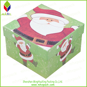 UV圣诞老人和雪花印刷的圣诞精装礼品盒