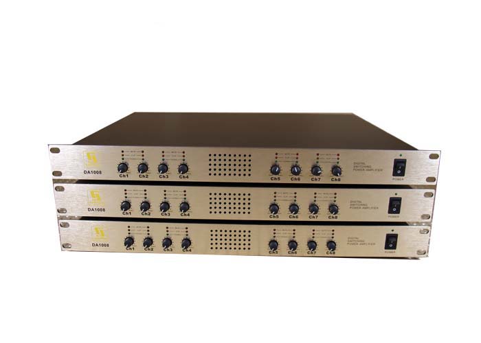 DA1008 8-канальный усилитель мощности 1U класса D для голосовой связи