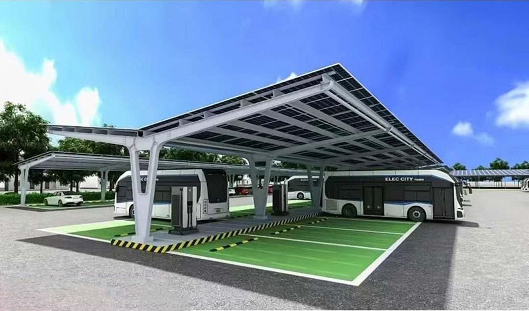 Carpor solar bidireccional de una sola columna