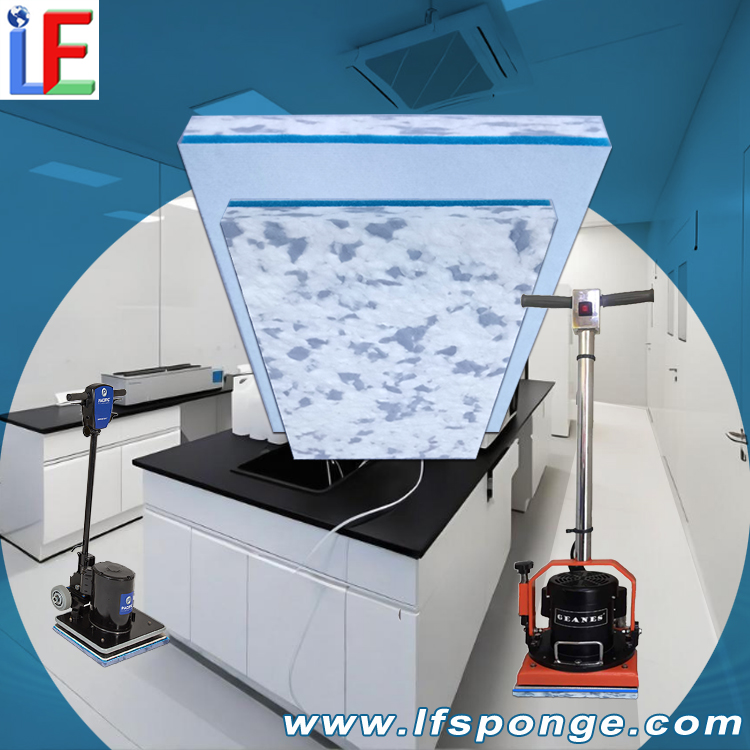 Cleanroom Floor Cleaning Fleece Combo Melamine Rectangular Pad