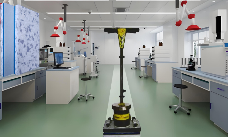 Fleece Fabric Composite Combo Melamine Rectangular Floor Pad - Fine Scratch Repair Scrubber Pad for Epoxy Floors in Physics Laboratory Instrument Areas.jpg