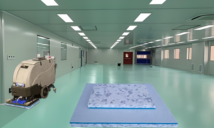 Minor Floor Scratch Repair - Cleanroom Floor Cleaning Scrubber Pad - Fleece Fabric Composite Combo Melamine Rectangular Floor Pad.jpg