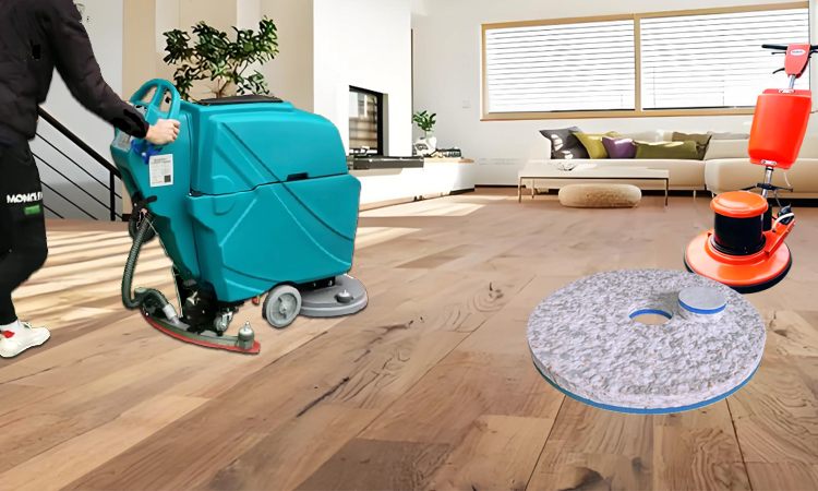 Solid Wood Floor Cleaning & Wood Grain Protection - Domestic Household Floor Cleaning Scrubber Pad - Fleence Fabric Combo Melamine Floor Pad.jpg