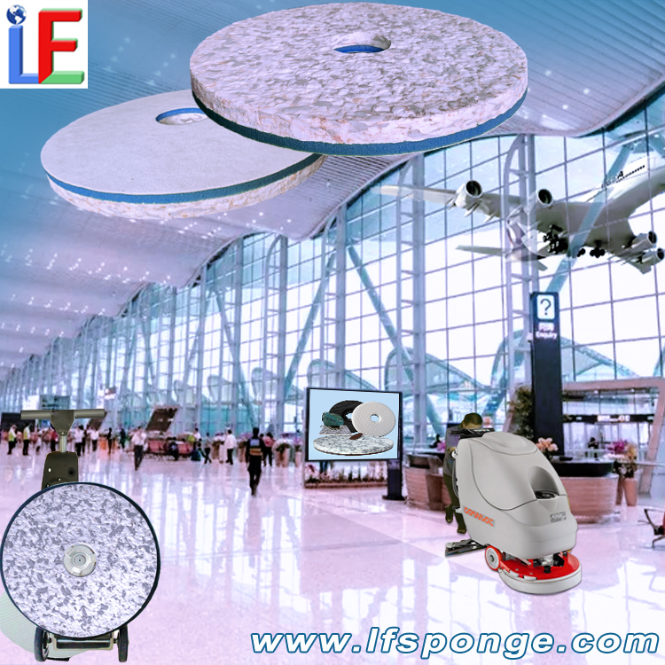 Airport Terminal Cleaning Fleece Combo Melamine Floor Pad