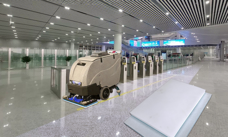Micro-Abrasive Brightening Cleaning Pad for High-Speed Railway Passage Floors - Fleece Fabric Melamine Square Floor Pad.jpg