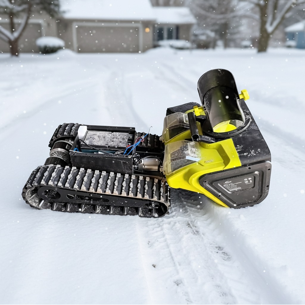 Electric Tracked Remote Control Snow Thrower Snow Removal Snow Sweeper Tracked Snowplow 