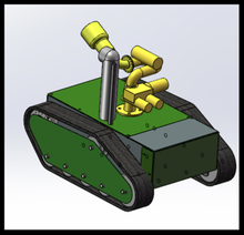 Remote Control Rubber Tracked Chassis UGV Rc Fire Fighting Robot with Camera