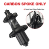 Ratchet Polishing Sandblasted Anodized CNC Alloy Matte Black 18/21h Carbon Spoke Hub Road Bike V Brake Hub Racing Bicycle Hubs