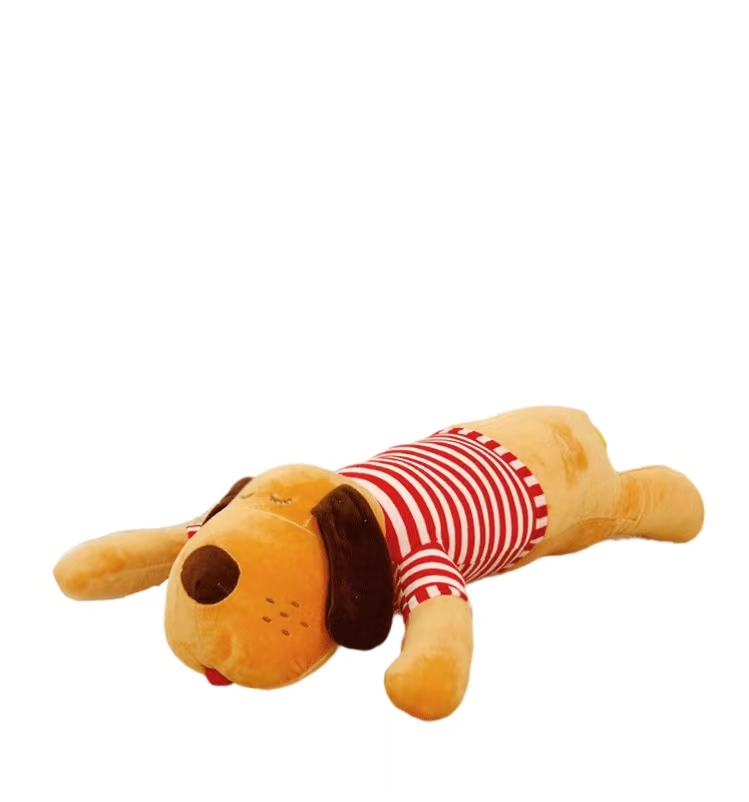 Striped Dog/ Pillow, Doll, Sleeping Pillow, Birthday Gift