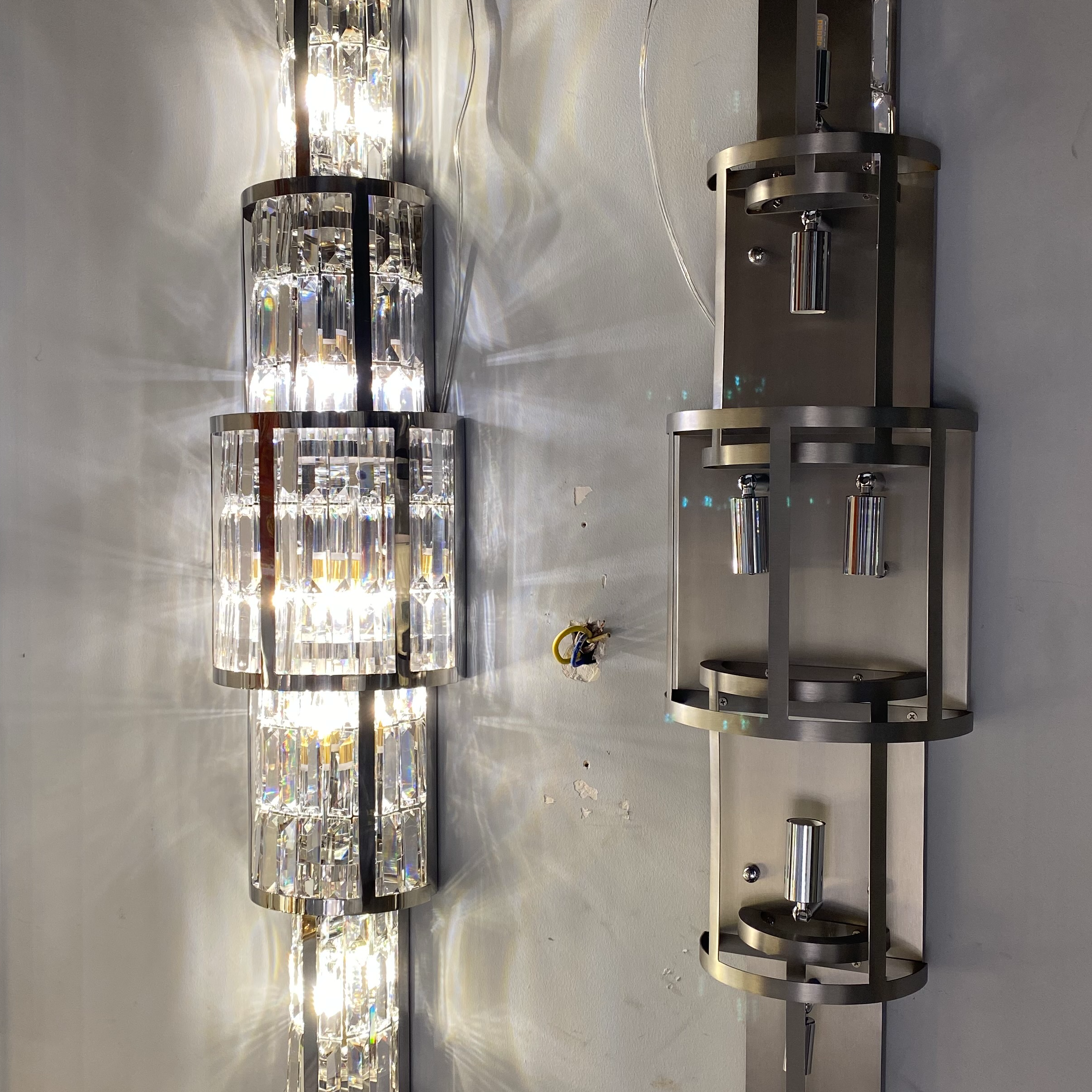Декоративный роскошный Shinny Asfour Crystal Palace Villa настенный светильник (KYZ-07W)