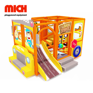 Niños Playground móvil suave para niños con diapositivas de fibra de vidrio