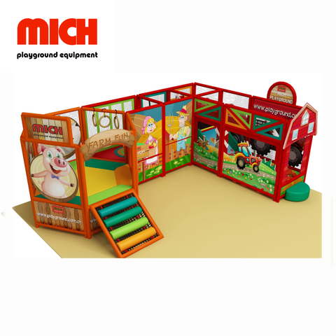 Tema de la granja Indoor Soft Mobile Playground para niños