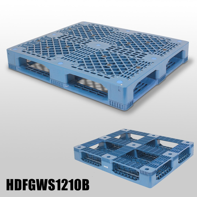 Plataformas de plástico euro apilables resistentes azules reutilizables