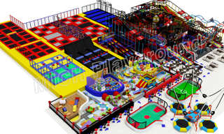 Individueller Indoor -Spielplatz mit Trampolinpark zum Verkauf