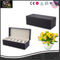 China factory supplier custom hand made black leather watch box long