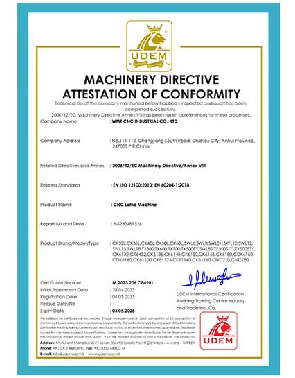 数控车CE证书
