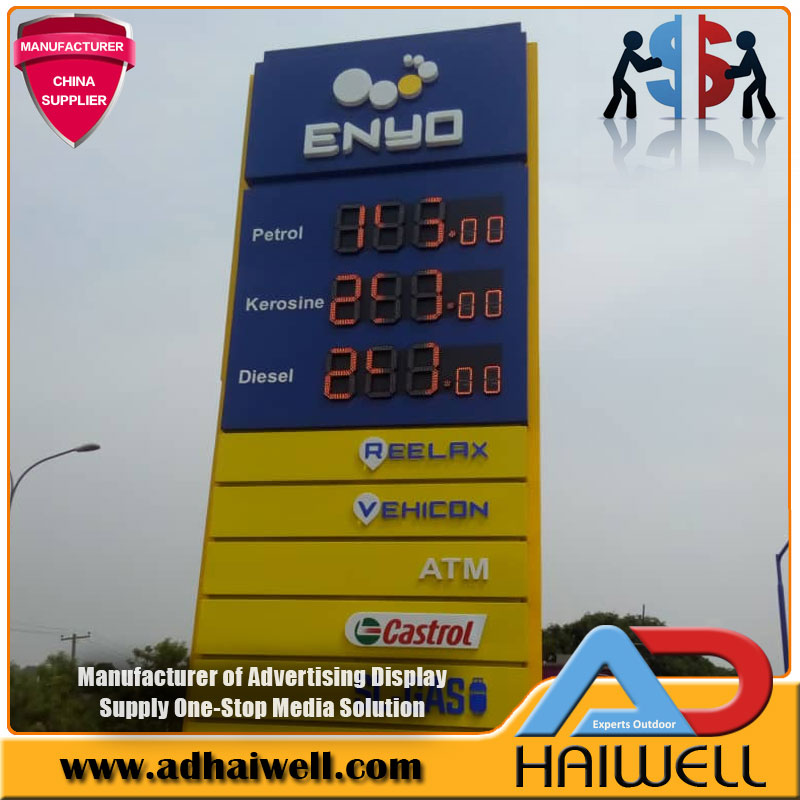 Großhandel 12-Zoll-Ziffern Gas Electronic Price Digital Led Signs