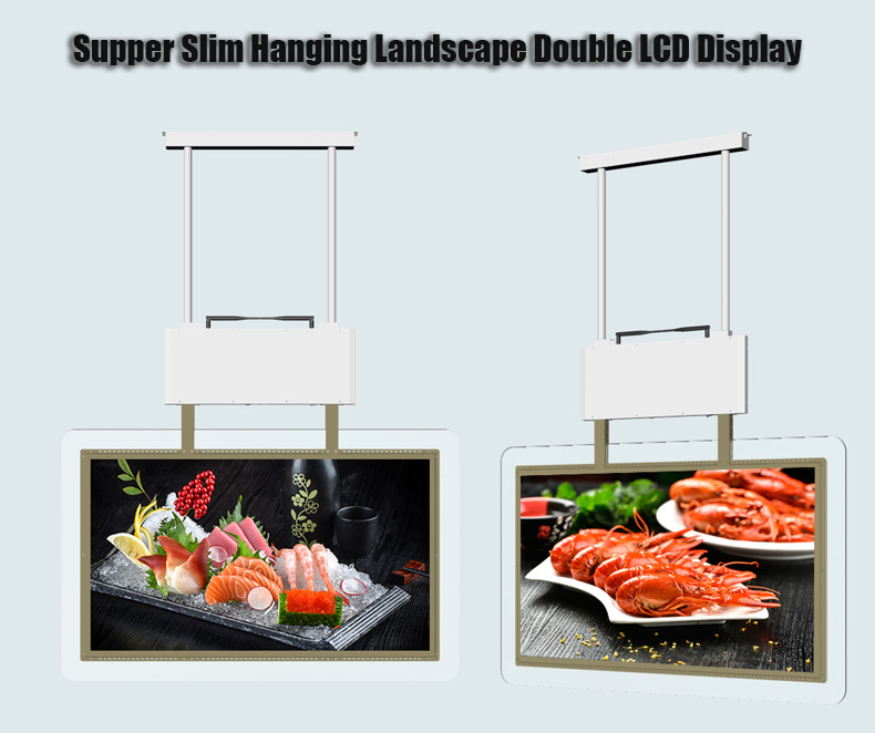 Supper Slim Hängende Landschaft Doppel-LCD-Anzeige